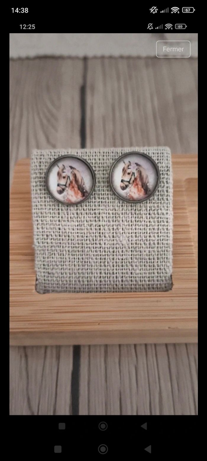 Boucles d'oreilles cheval