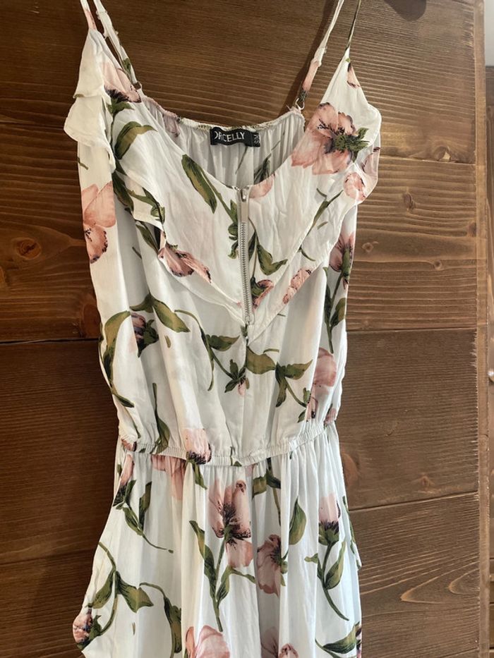 Combishort blanche à fleurs - photo numéro 2