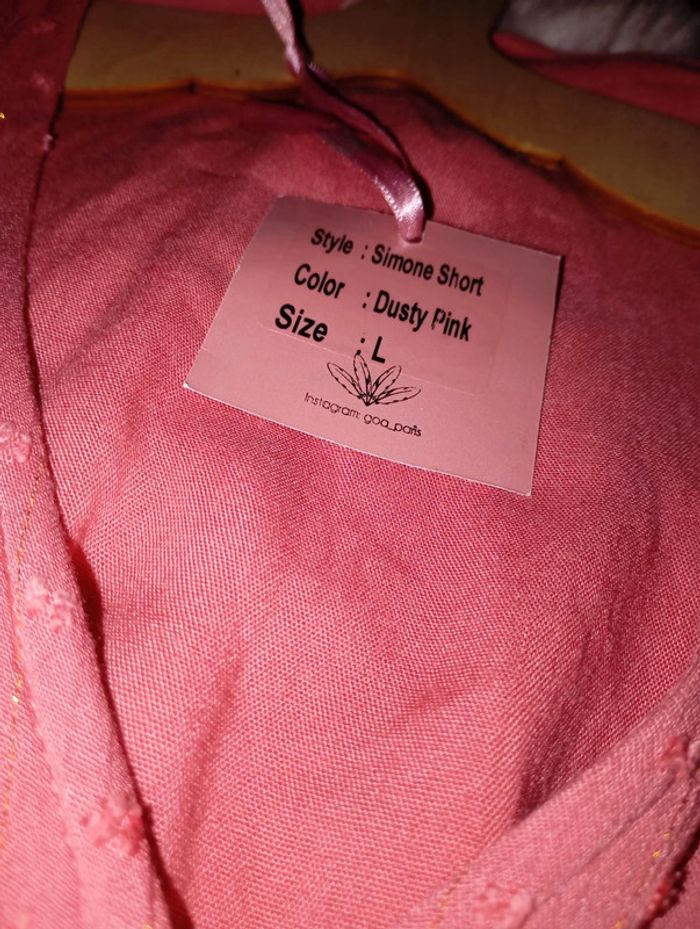 Goa 🔆 neuf ! robe portefeuille rose plumetis taille L soit 38/40 - photo numéro 5