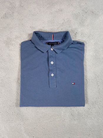 Polo Tommy Hilfiger Manches courtes - Bleu Marine logo brodé - Taille M Hommes - 100% Coton