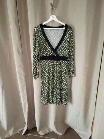Robe avec col cache-cœur motif seventies Promod taille l