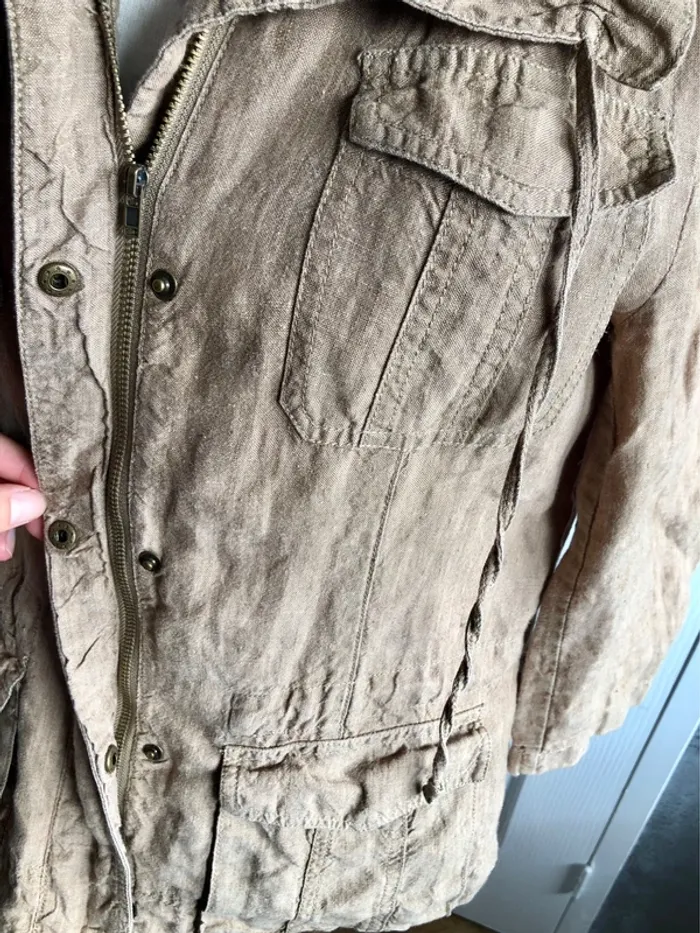 Veste en lin beige - photo numéro 3