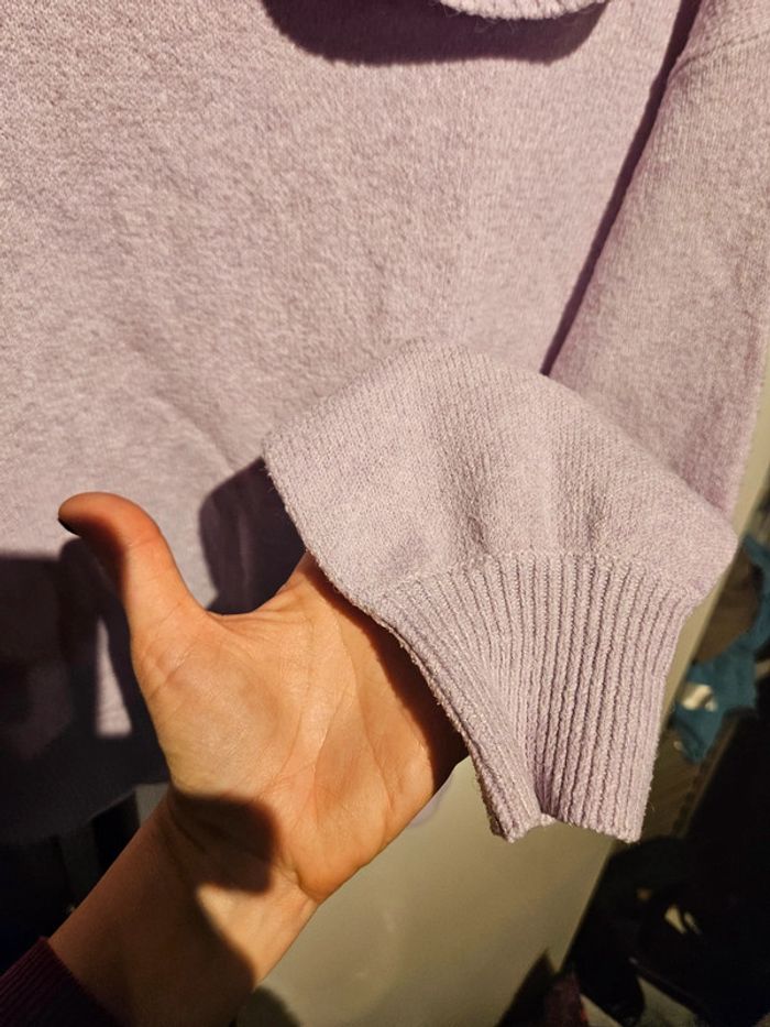 Pull chaud à col couleur Lila Vero Moda taille S - photo numéro 6