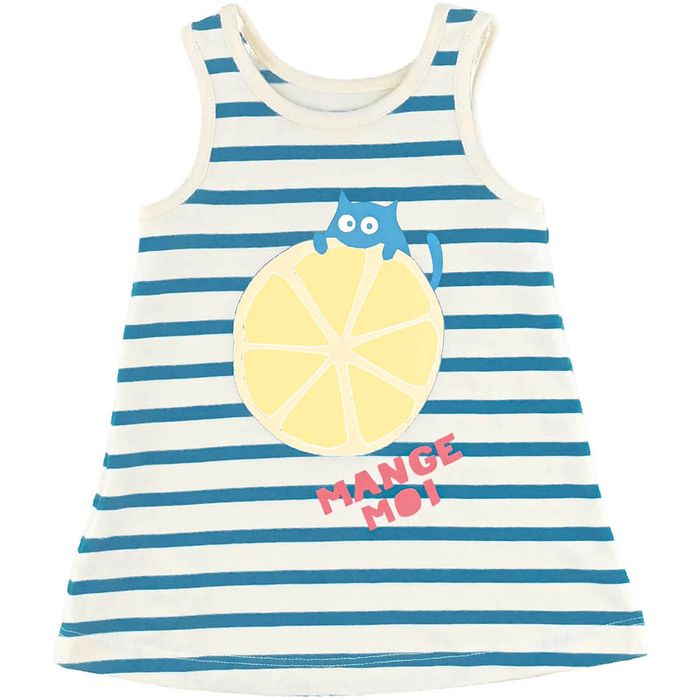 Robe sans manche 6 mois en coton bio La Queue du Chat