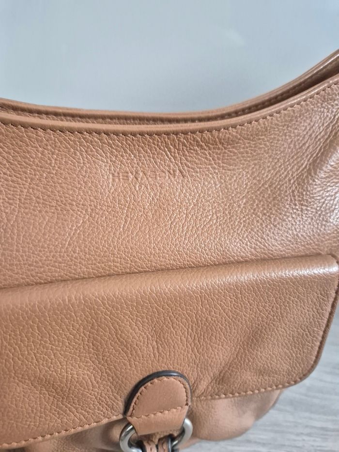 Sac porté travers confort Marron Tan Hexagona - photo numéro 2