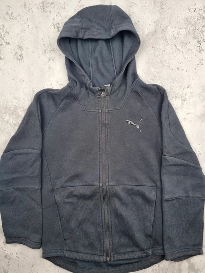 Gilet capuche zippé Puma noir, 9/10 ans Enfant - photo numéro 3