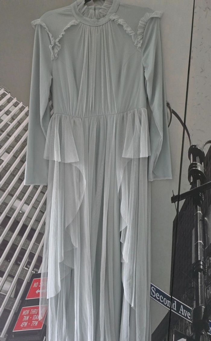 Robe de soirée/mariage vert d eau taille 42 wedding