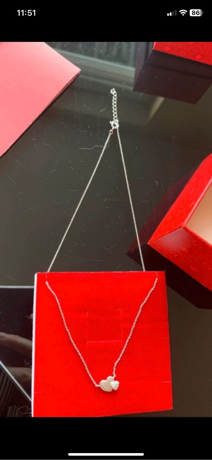 Collier double cœurs - photo numéro 3