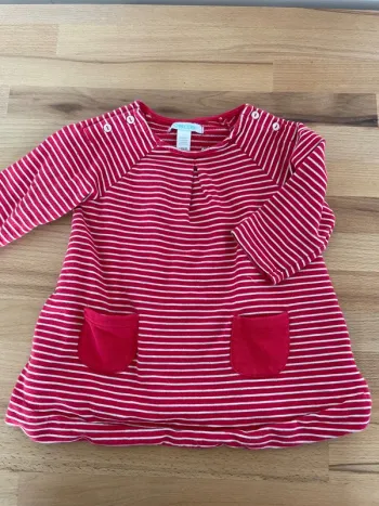Robe rayures rouge