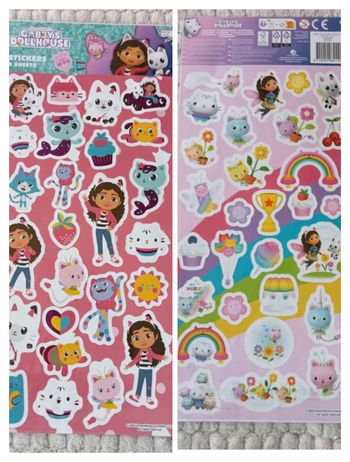 2 feuilles de stickers gabby chat