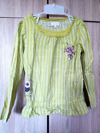 Blouse verte pomme 5 ans / la compagnie des Petits