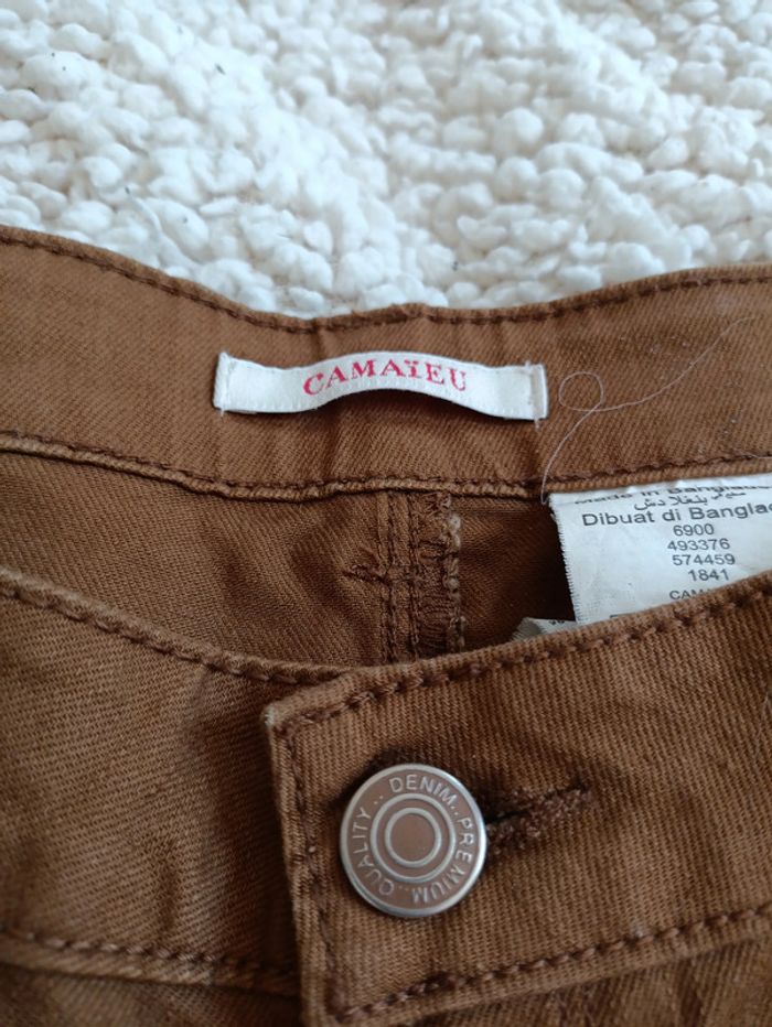 Jean slim camel Camaïeu chic mignon automne neutre - photo numéro 2