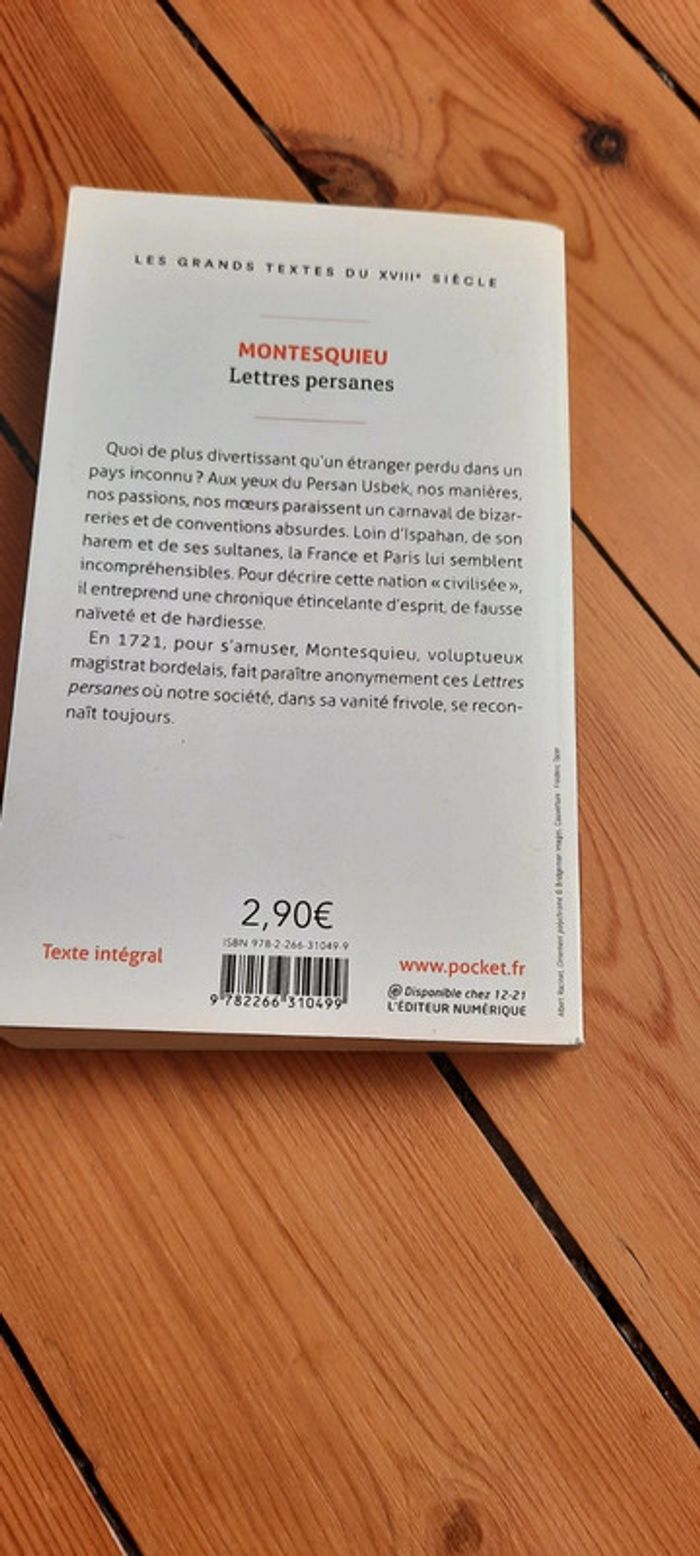 Livre scolaire Les lettres persanes de Montesquieu - photo numéro 2