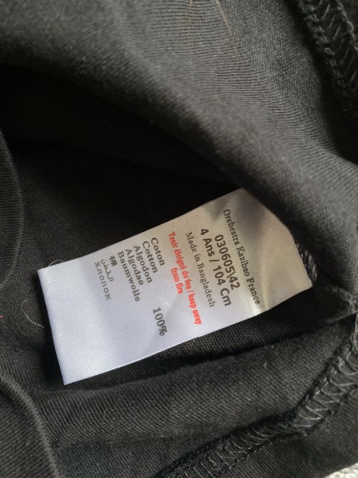 Teeshirt col roulé noir NEUF - 4 ans - photo numéro 5