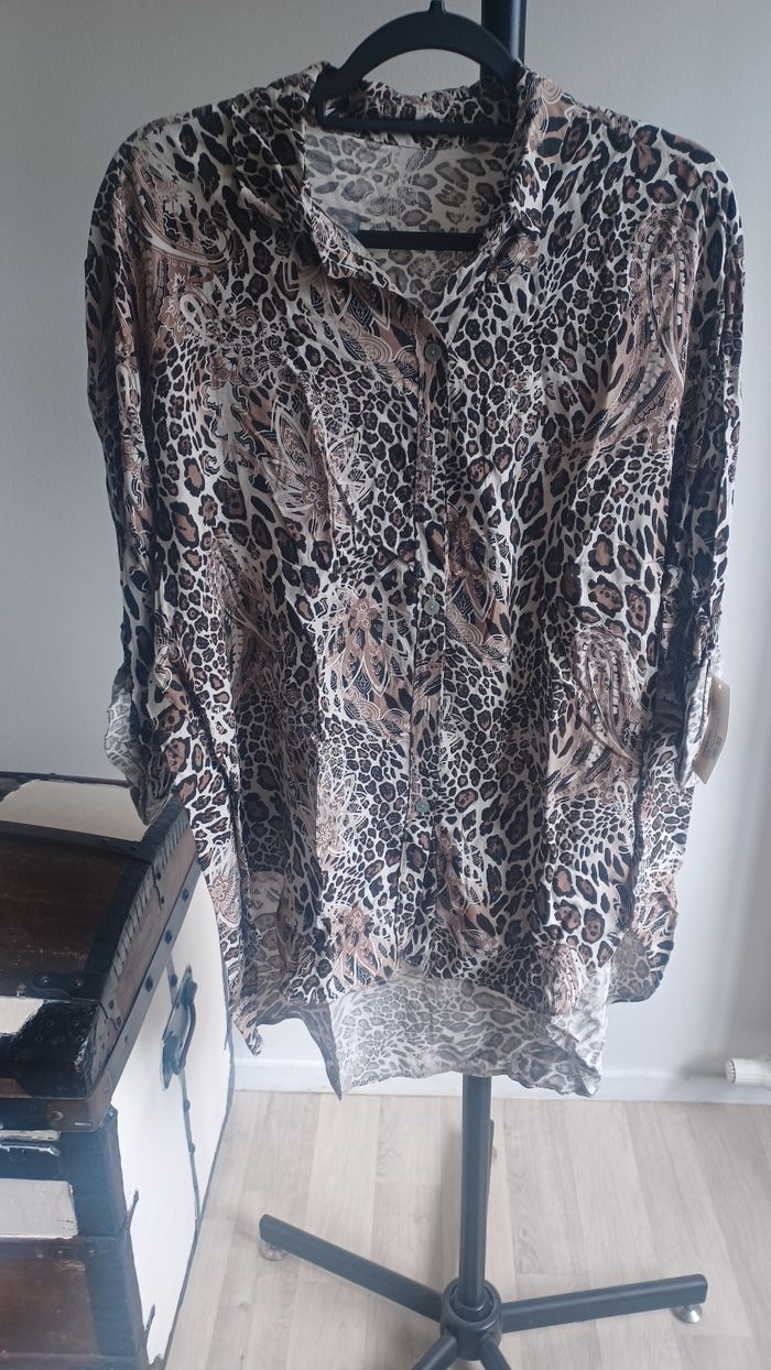 Chemisier asymétrique imprimé - photo numéro 3