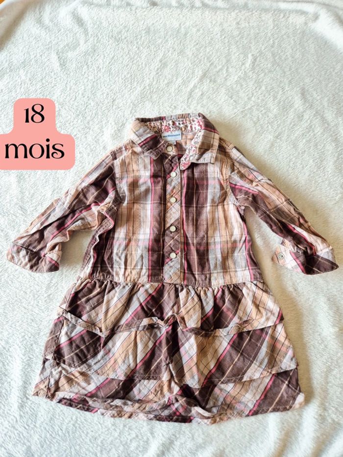 Robe carreaux vertbaudet 18 mois