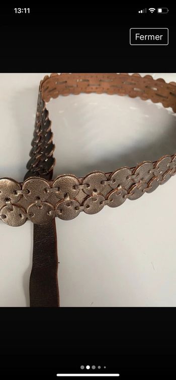 Ceinture en cuir bronze