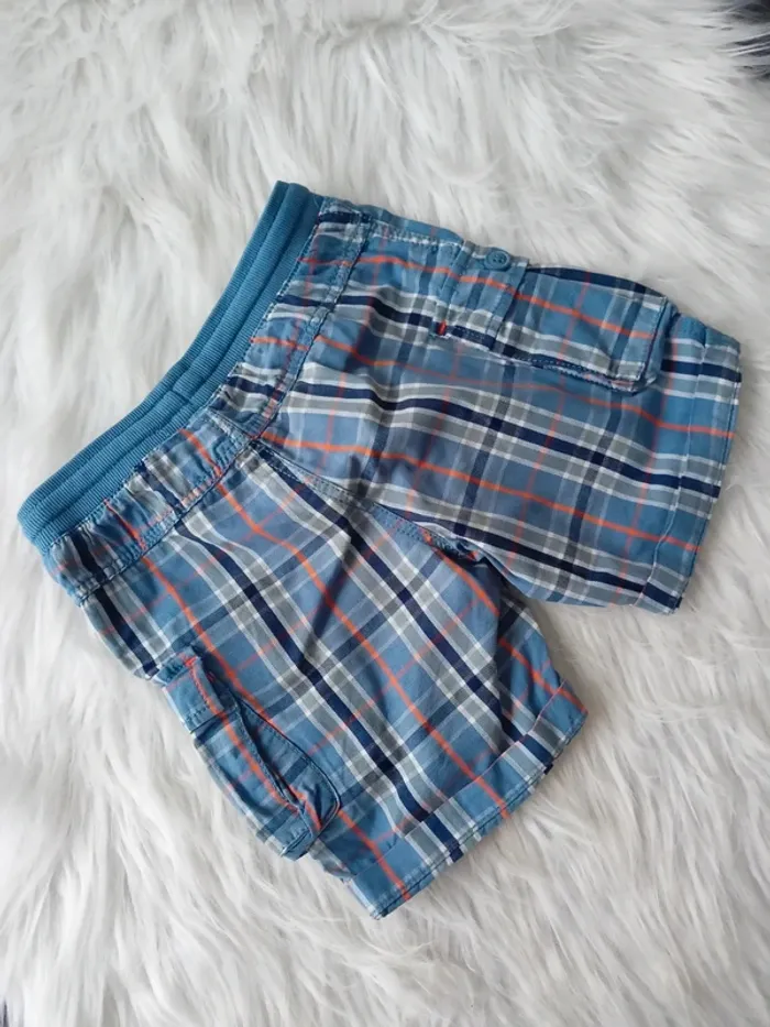Short cargo à rayures bleu 18/24mois -86cm N*0899 - photo numéro 2