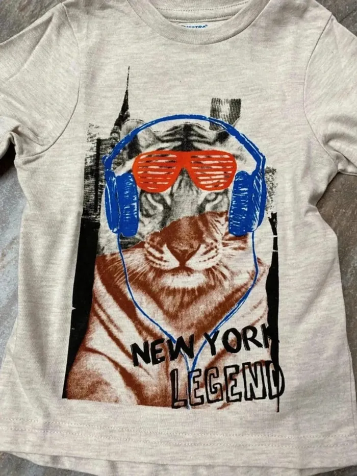 T-Shirt manche longue beige Orchestra 3 ans - photo numéro 3