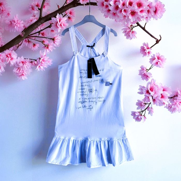 IKKS - NEW - ROBE FILLE A BRETELLES DÉTAILS VOLANT, FANTAISIES & PAILLETÉ 12A