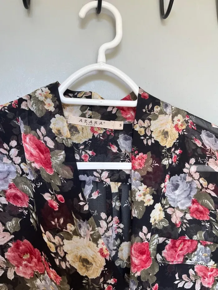 Blouse fleurie transparente - photo numéro 3