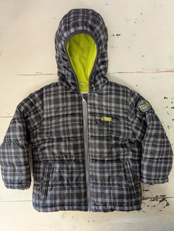 Doudoune à carreaux grise Kid Kanai – Taille 3 ans / 94 cm