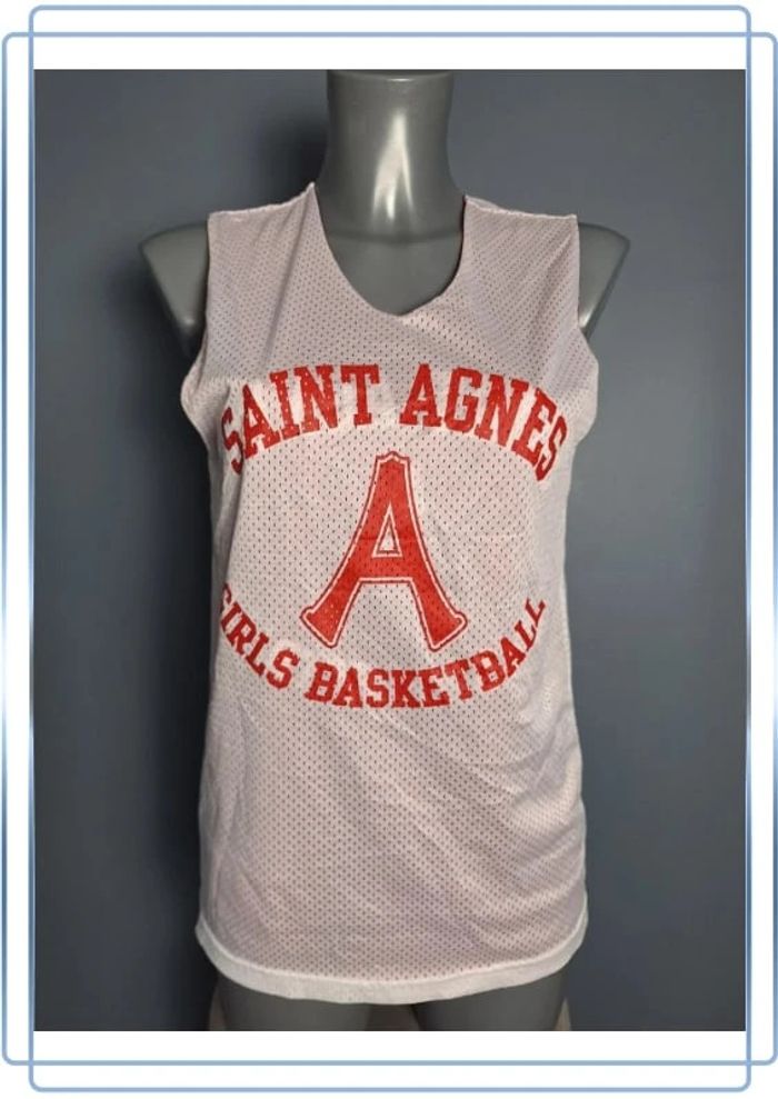 Maillot d entraînement de basket alleson athletic reversible / femme taille S / rouge et blanc - photo numéro 6