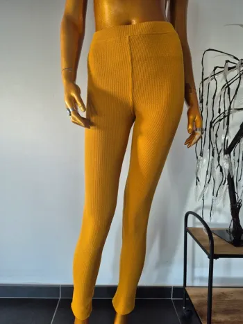 Legging Long Moutarde Femme Taille S/36
