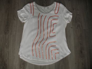 TEE SHIRT MC BLANC "TREND BY MISS CAPTAIN" - TAILLE 42 - n°01