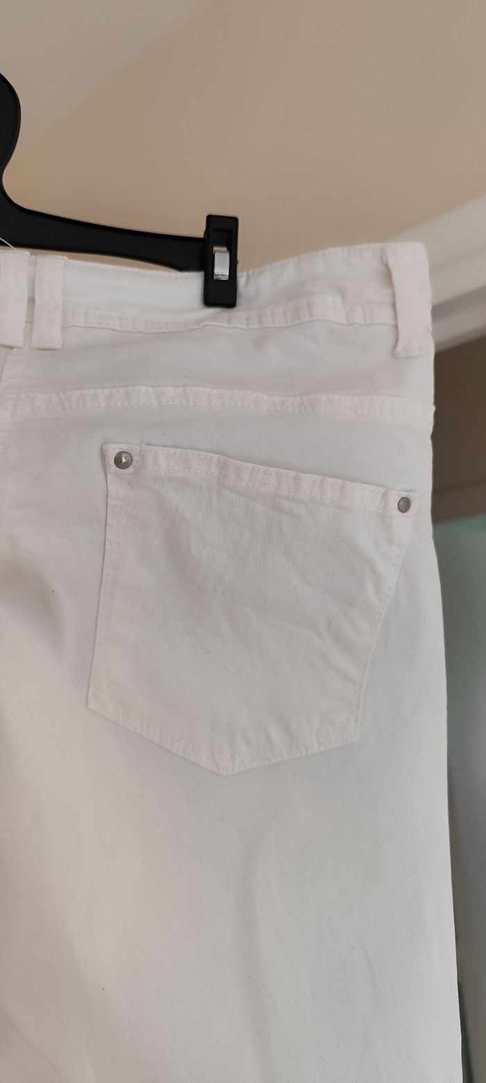 Pantalon femme taille 40 blanc - photo numéro 4