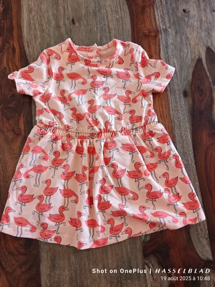 Robe courte flamants roses