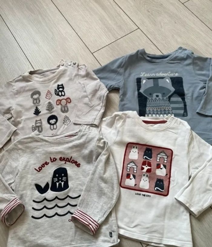 Lot de 4 tee-shirts manches longues