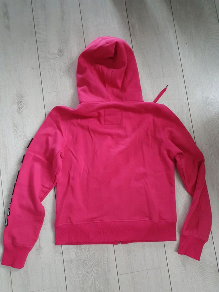 Gilet Sweat a Capuche Rose Fushia - photo numéro 2