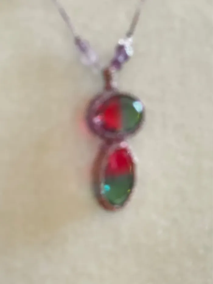 Collier habaha paris réglable perles améthyste jade et pavés roses foncés perles d’eaux - photo numéro 4