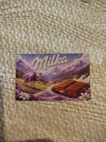 Plaque publicitaire motif milka neuf 