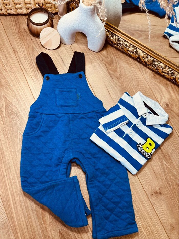 Taille 18 mois ensemble 2p garçon Tex bleu et blanc * B * 💙 - photo numéro 2