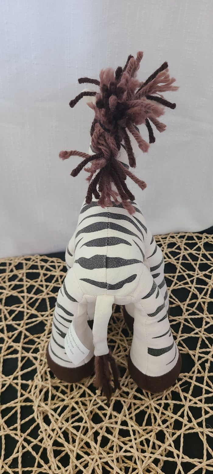 doudou peluche zebre billes peau de pêche nature et decouvertes - photo numéro 6