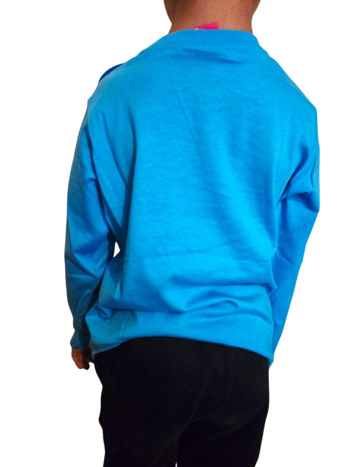 T-shirt manches longues baby shark turquoise - photo numéro 2
