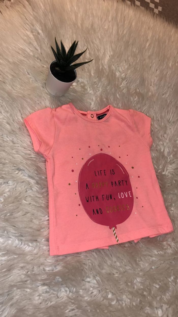 T shirt rose 6mois