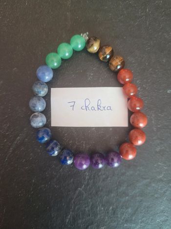Bracelet 7 chakra en pierres naturelles 8 mm