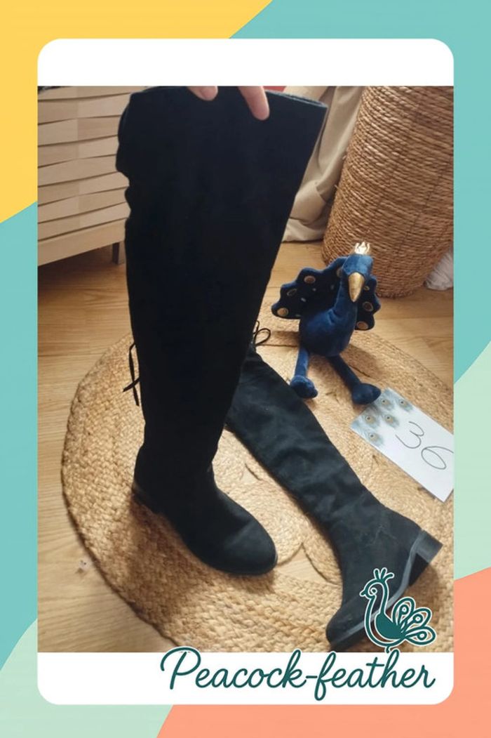 Bottes Cuissardes noires 36 - photo numéro 8