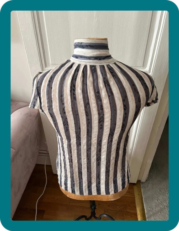 Blouse manches courtes soie noeud au cou xxs- BCBGmaxazria - photo numéro 6