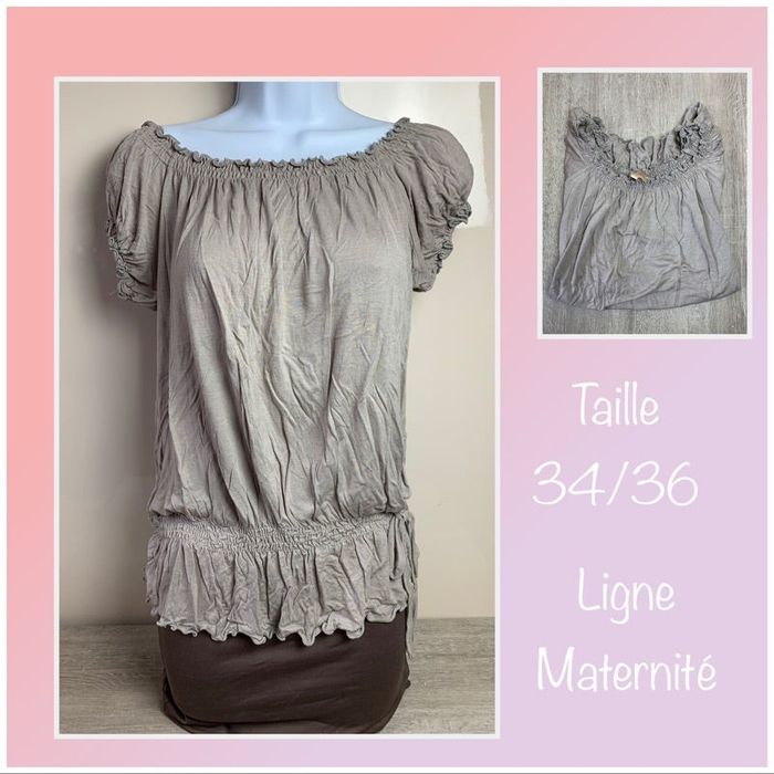 Haut été beige maternité - taille 34/36