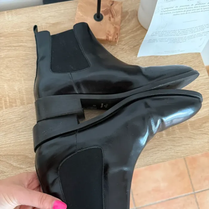 Boots homme Jonak noires taille 41 en cuir - photo numéro 8