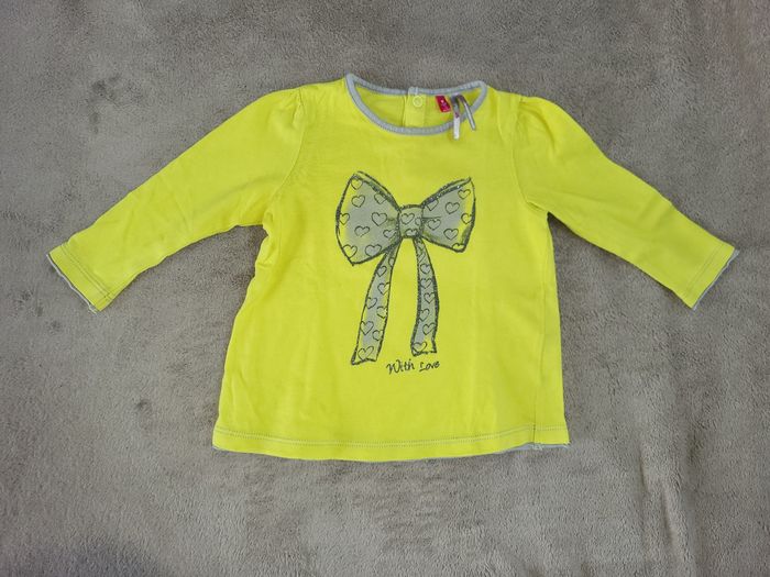 Lot de 4 t-shirts manches longues fille 9 mois - photo numéro 6