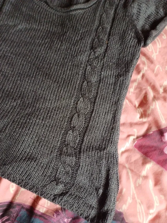 Joli pull gris sans manches taille 46/48 - photo numéro 6
