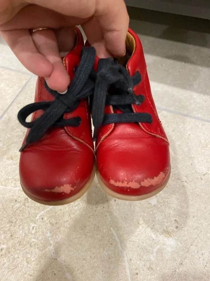 22 bottines jacadi rouge - photo numéro 4