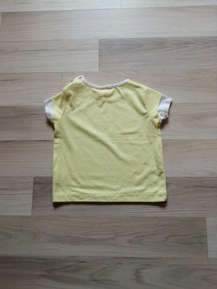 Tee-shirt manches courtes vert anis 12 mois - photo numéro 3