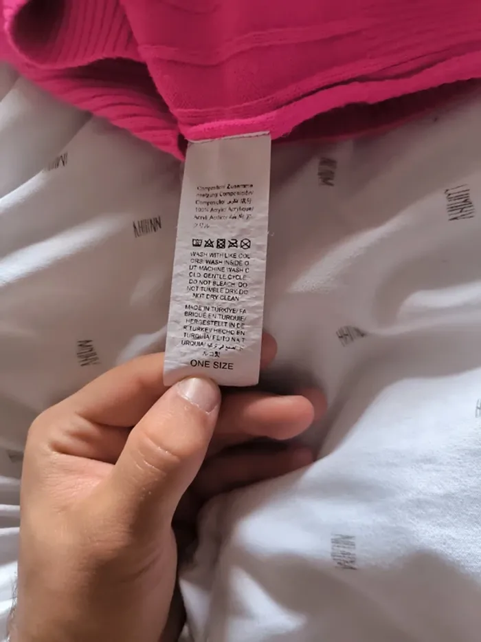 Pull à col roulé rose - photo numéro 2