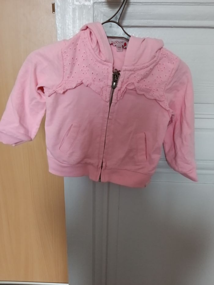 Gilet boboli rose pâle